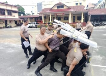  Polres Pematangsiantar Laksanakan Latihan Dalmas Jelang Pilkada 2024