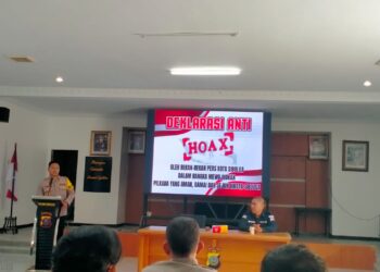 Kapolres Sibolga Ajak Wartawan Deklarasi Anti Hoaks, Persiapan Pilkada Sibolga Yang Kondusif