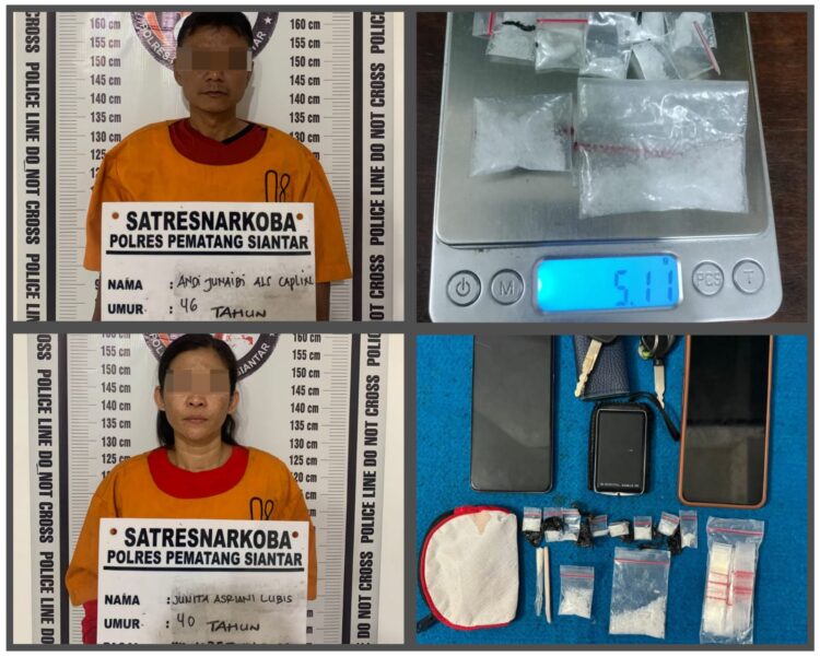 Edarkan Sabu di Sibatu-Batu, Polres Pematangsiantar Ringkus Pasutri Asal Simalungun 