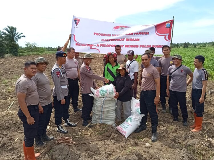 Batalyon A Pelopor Sat Brimob Polda Sumut Gelar Program Ketapang di Desa Tunggurono