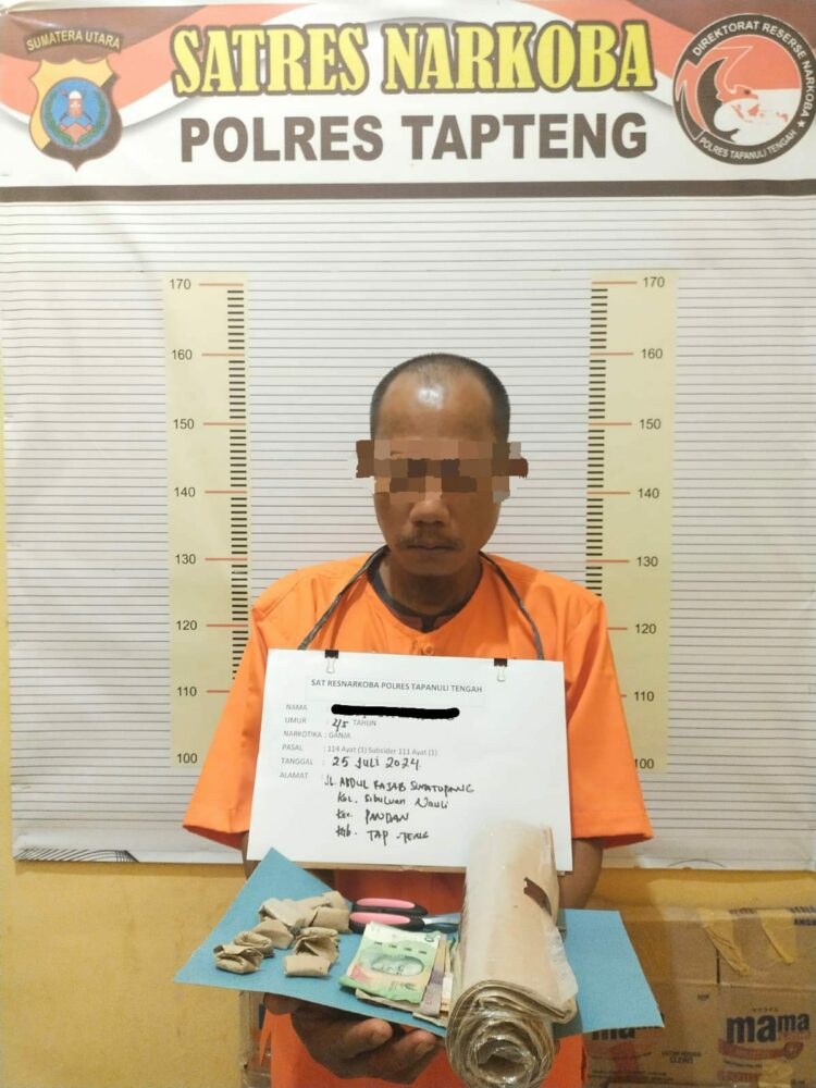 Pengedar Ganja di Pandan Diamankan Sat Resnarkoba Polres Tapteng