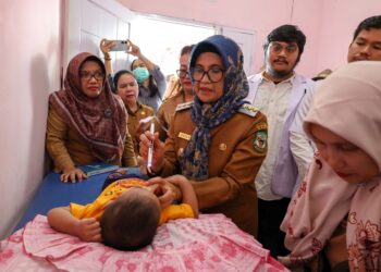 Wali Kota Pematangsiantar dr Susanti Dewayani SpA Hadiri Acara Aksi Tumbuh Kejar Balita Stunting di UPTD Puskesmas Tomuan