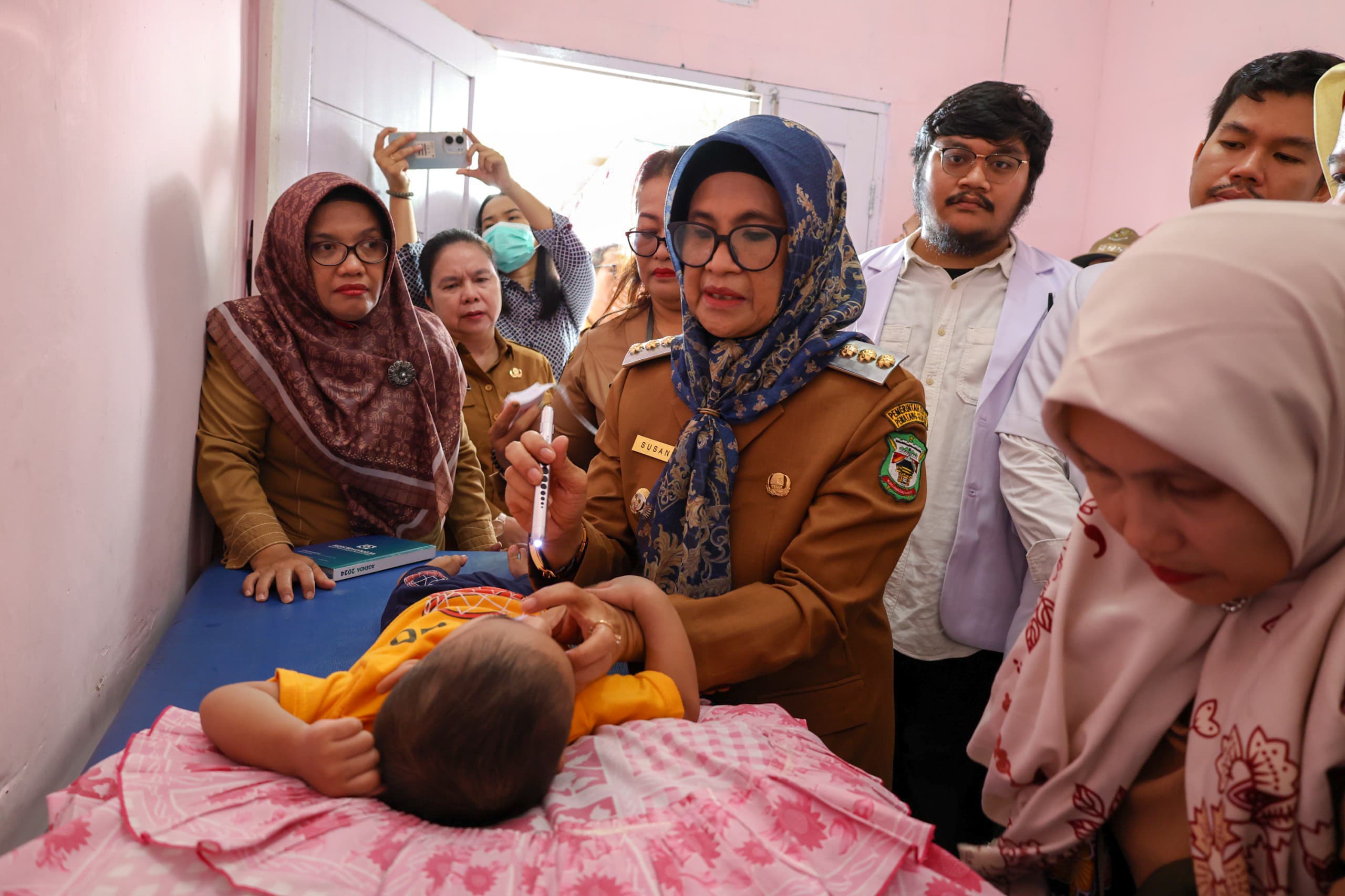 Wali Kota Pematangsiantar dr Susanti Dewayani SpA Hadiri Acara Aksi Tumbuh Kejar Balita Stunting di UPTD Puskesmas Tomuan