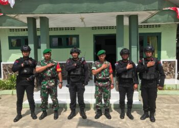 Beyond Trust Presisi, Personil Batalyon C Sat Brimob Polda Sumut dan TNI Patroli Gabungan di Wilayah Hukum Polres Tapsel