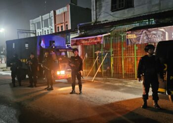 Personil Den 45 Anti Anarkis POH Kapolda Sumut Laksanakan Patroli, Pantau beberapa titik rawan  di Wilayah Hukum Polrestabes Medan