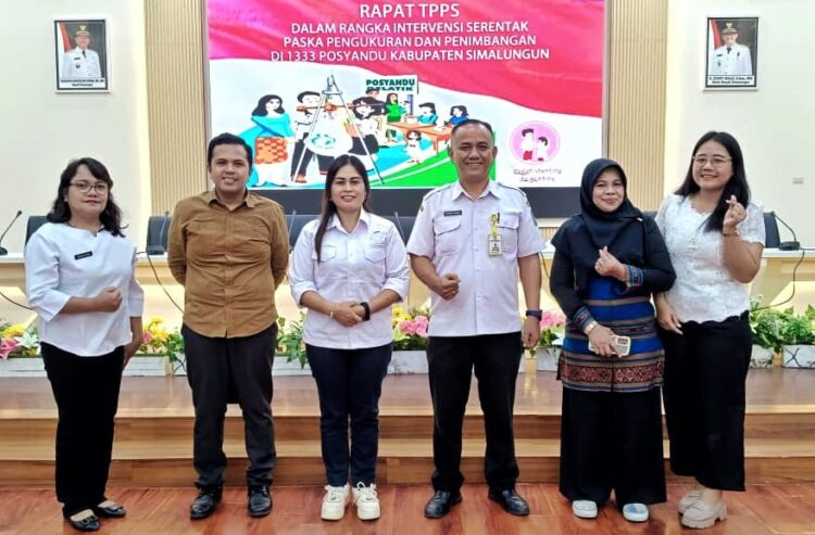Pasca Intervensi Serentak Pencegahan Stunting, TPPS Kabupaten Simalungun Gelar Rakor