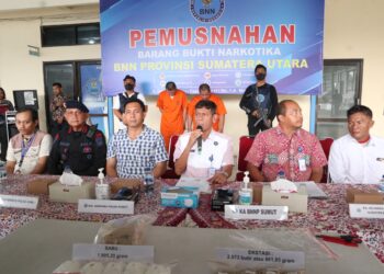 Sat Brimob Polda Sumut dan BNNP Sumut Musnahkan Barbut 1,9 Kg Sabu dan 2.873 Butir Ekstasi