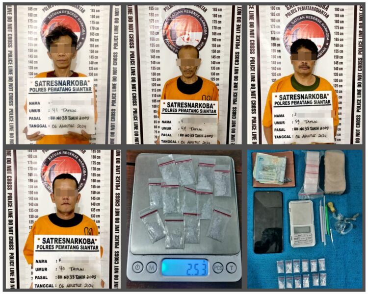 4 Pria Pemilik 12 Paket Sabu Ditangkap Sat Resnarkoba Polres Pematangsiantar 