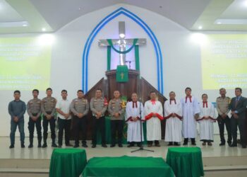 Minggu Kasih di HKBP Sibolga Kota, Kapolres Sibolga Berikan Pesan Kamtibmas