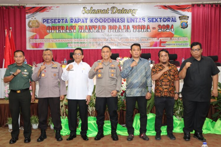 Kapolres Pematangsiantar Pimpin Rakor Lintas Sektoral Ops Mantap Praja Tahun 2024