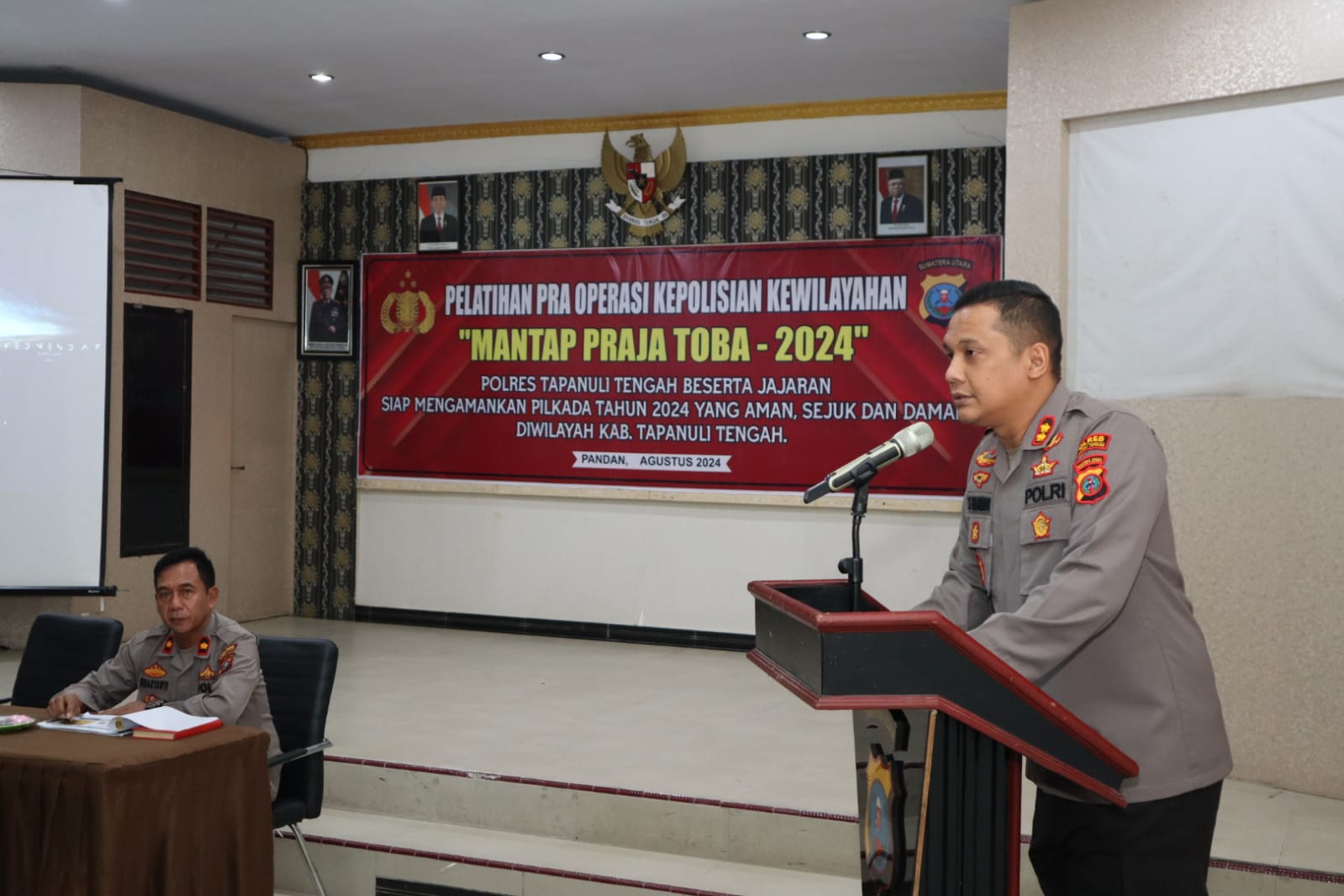 Latihan Pra Operasi Mantap Praja Toba, Pengamanan Pilkada Tapteng 2024 Langsung Dipimpin Kapolres
