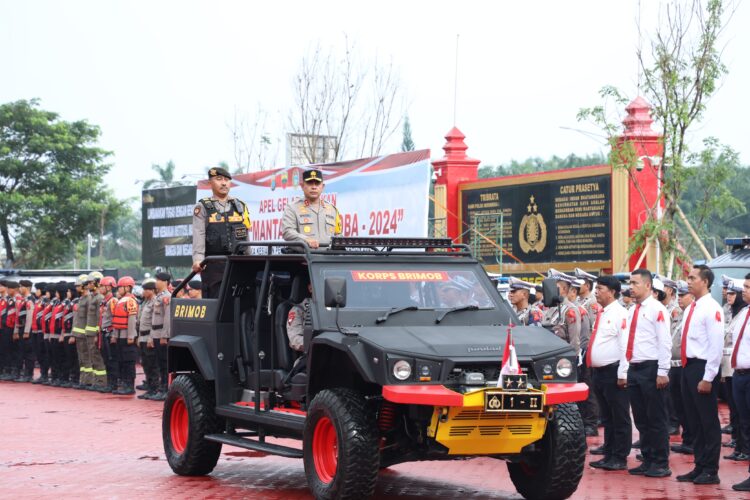 Sat Brimob Polda Sumut Ikuti Apel Gelar Pasukan Operasi MANTAP PRAJA TOBA-2024, Kesiapan Pengamanan Pilkada Serentak Tahun 2024