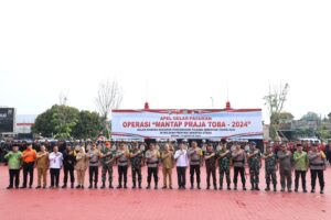 Sat Brimob Polda Sumut Ikuti Apel Gelar Pasukan Operasi MANTAP PRAJA TOBA-2024, Kesiapan Pengamanan Pilkada Serentak Tahun 2024