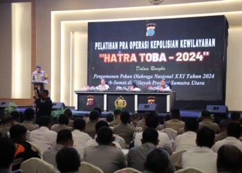 Sat Brimob Polda Sumut Ikuti Latihan Pra Operasi Kepolisian Kewilayahan HATRA TOBA - 2024, PON XXI di Aceh-Sumut