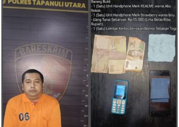 Rambo Pelaku Judi Togel Berhasil  Diringkus Sat Reskrim Polres Taput