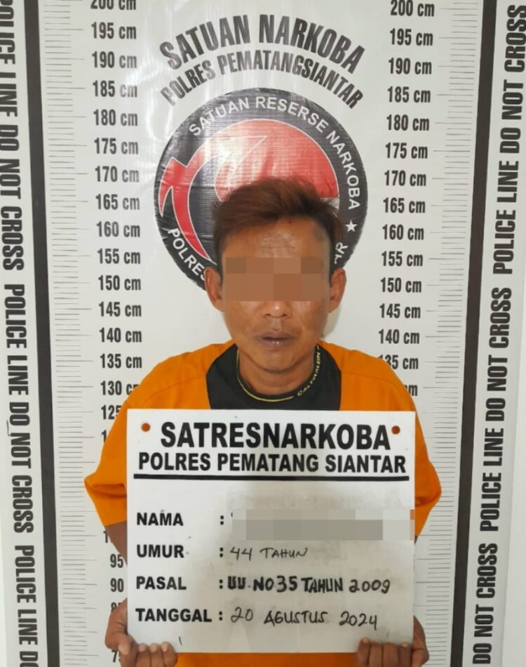 Residivis Narkoba Ditangkap Polres Pematangsiantar, Sabu 3,34 Gram Disita