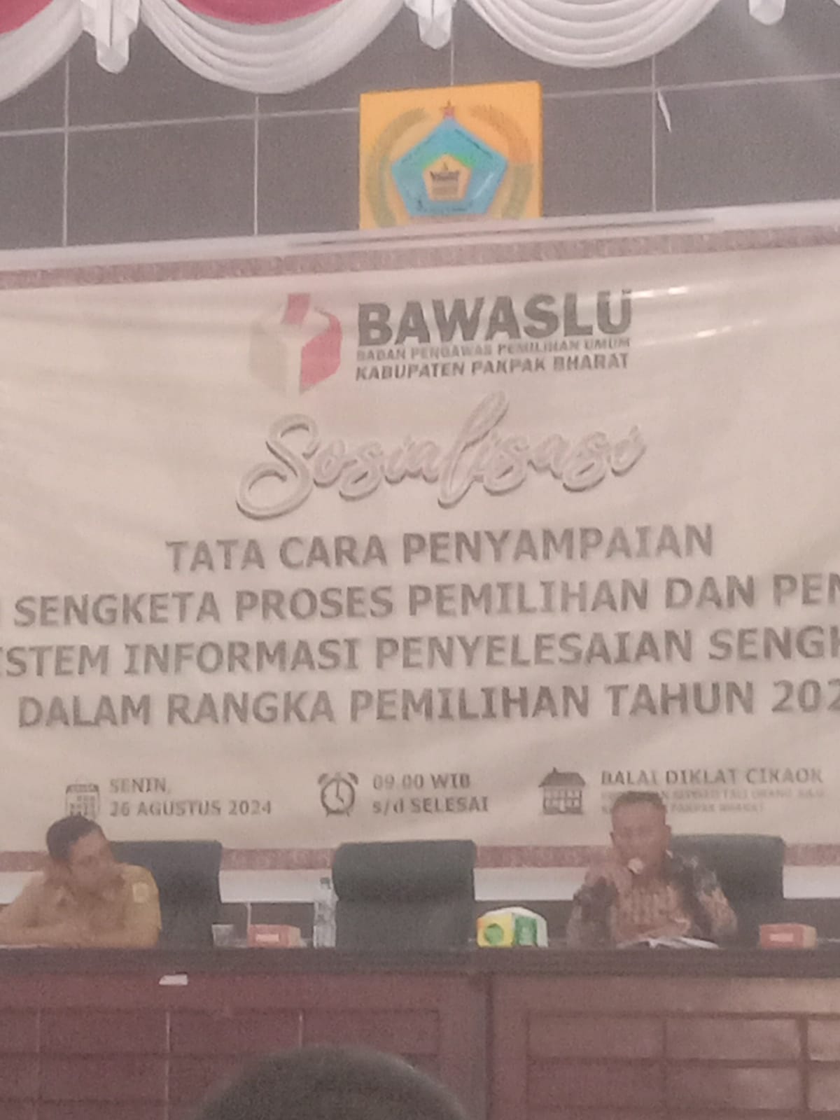 Bawaslu Pakpak Bharat Gelar Sosialisasi Tata cara Penyampaian Permohonan Sengketa Proses Pemilihan Dan Pemanfaatan SIPS