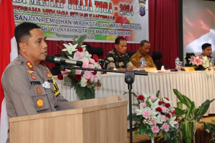  Kapolres Pematangsiantar Pimpin Pelaksanan Cooling System Dalam Rangka Operasi Mantap Praja Toba 2024