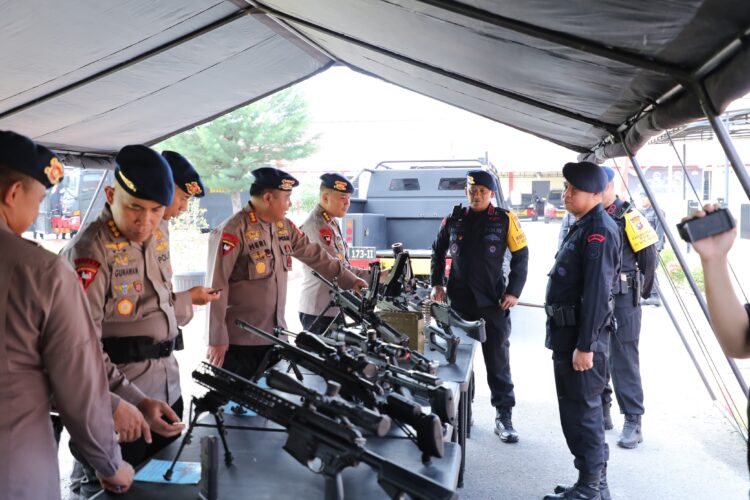 Apel Kesiapsiagaan Personil Sat Brimob Polda Sumut dalam Rangka Supervisi, Asistensi dan Pengecekan Sarana PON 2024