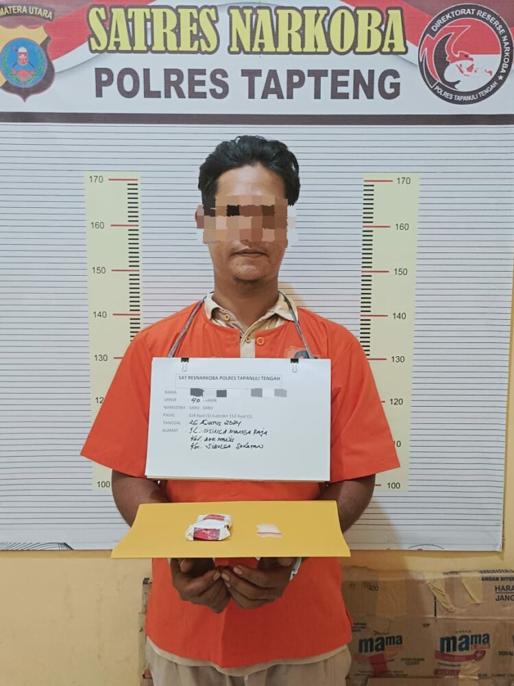 Warga Sibolga Pengedar Sabu Diringkus Tim Polres Tapteng