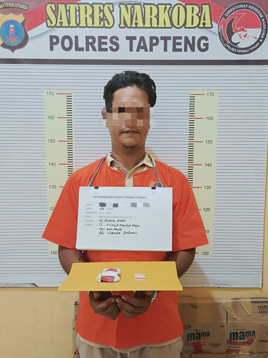 Warga Sibolga Pengedar Sabu Diringkus Tim Polres Tapteng