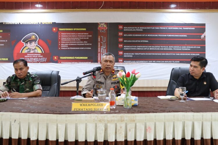 Polres Pematangsiantar Laksanakan Rakor Kesiapan Sispamkota OMP Toba 2024