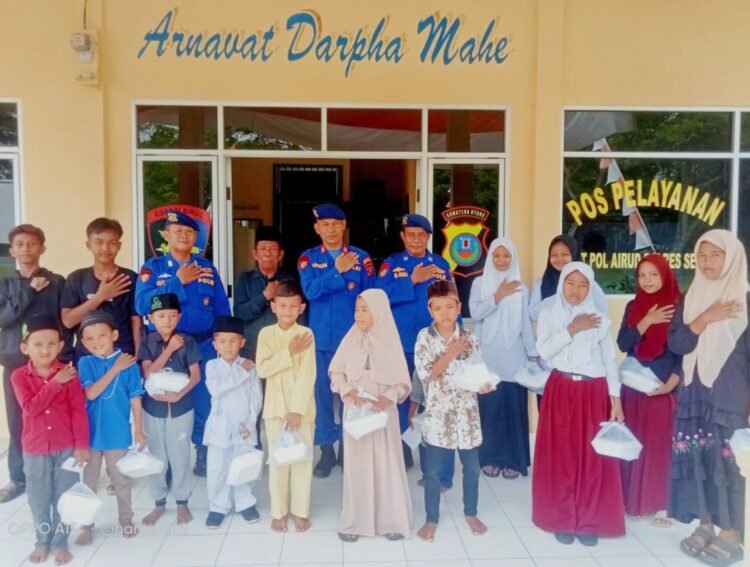 Polairud Polres Sergai Peduli Anak Yatim Sebagai Wujud Polisi Sebagai Problem Solver