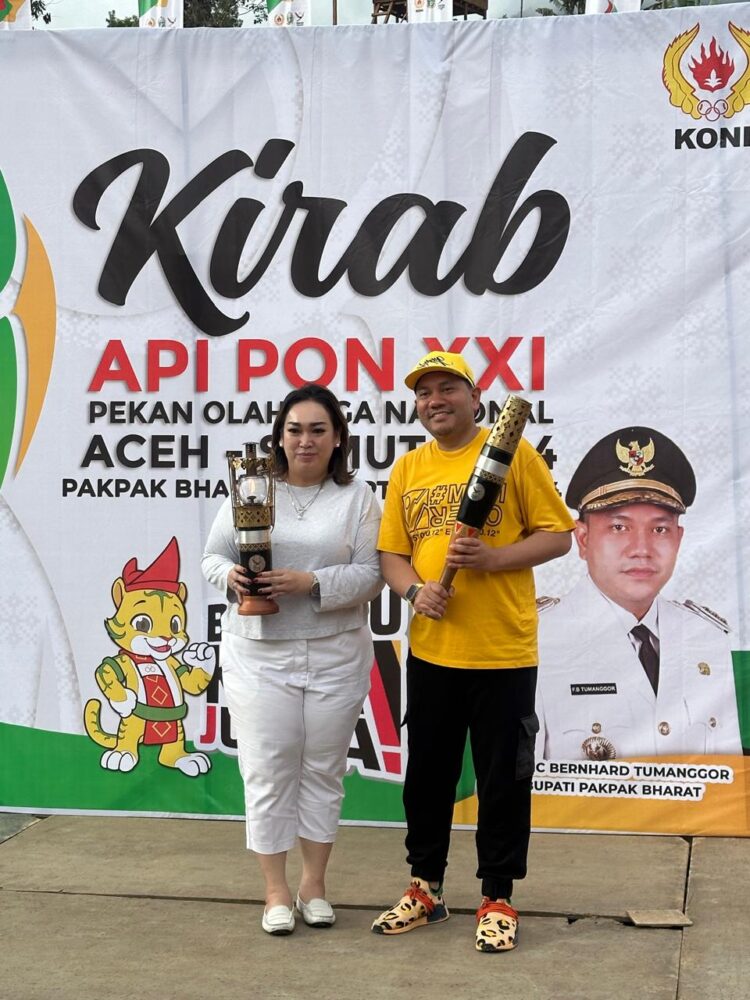 Bupati Pakpak Bharat Tinjau Persiapan Penyambutan Kirab Api PON ke XXI