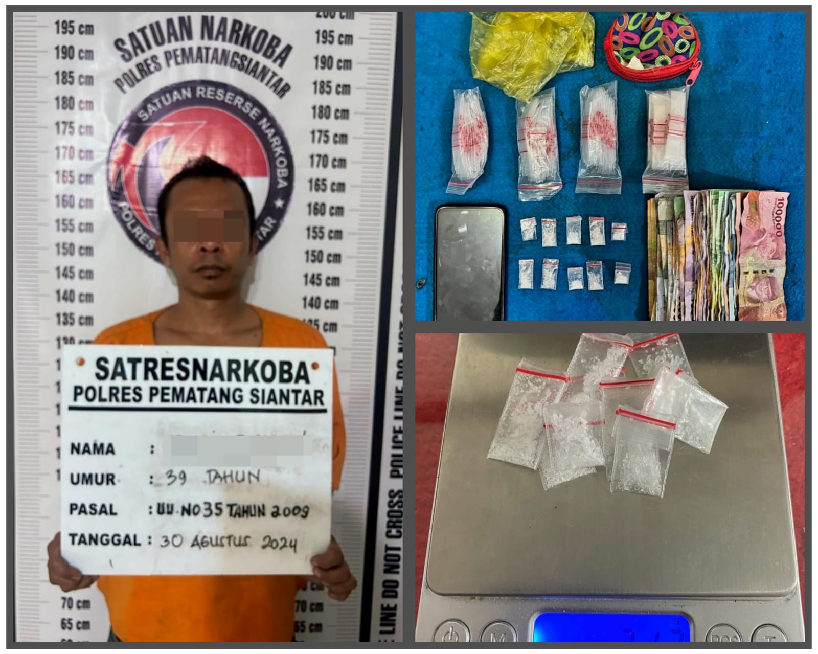 Residivis Pemilik Sabu 2,13 Gram Kembali Ditangkap Polres Pematangsiantar
