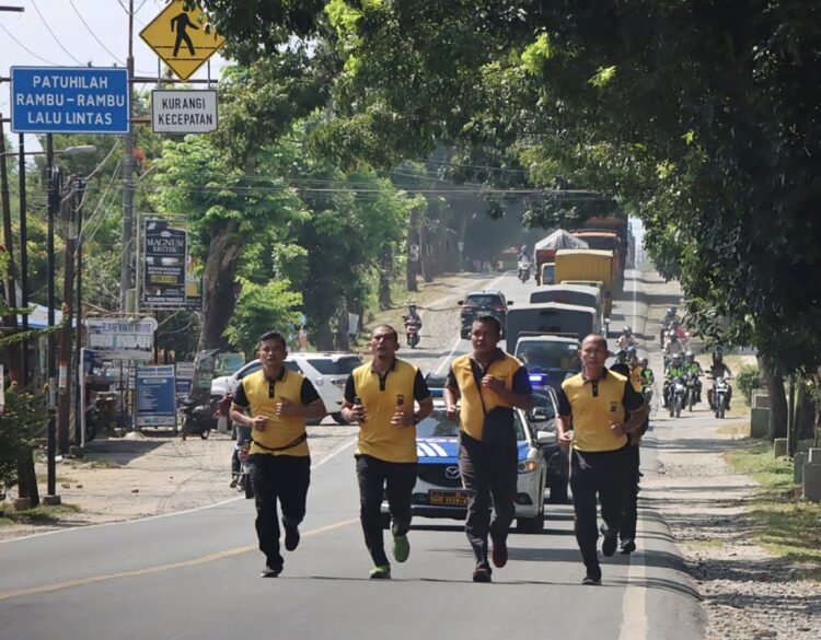 Kapolres Sergai Pimpin Gladi Kirab Api Obor PON XXI, Pastikan Kesiapan Jalur Lintasan dan Personel
