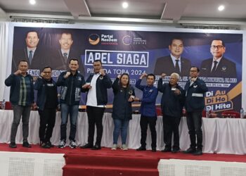Nasdem Toba Menggelar Apel Siaga, Martin Manurung : Effendi-Murphy Paslon Terbaik dan Paling Pas