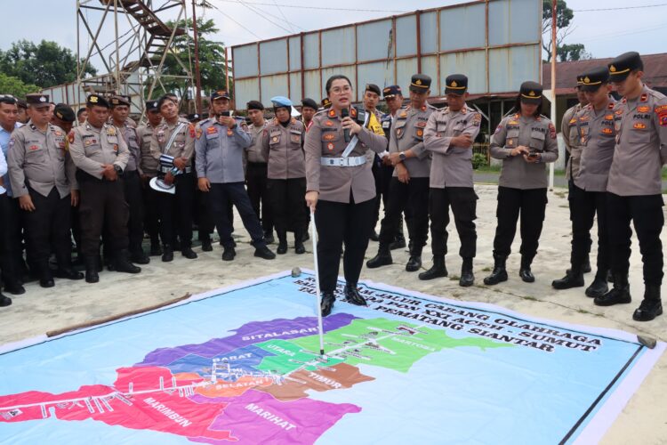 Polres Pematangsiantar Laksanakan Apel Kesiapan Pam Jalur Balap Sepeda PON Ke XXI Aceh - Sumut