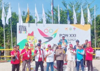 Polres Sergai Kawal Ketat Pengamanan Perlombaan Berkuda PON XXI di Serdang Bedagai