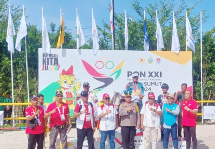 Polres Sergai Kawal Ketat Pengamanan Perlombaan Berkuda PON XXI di Serdang Bedagai