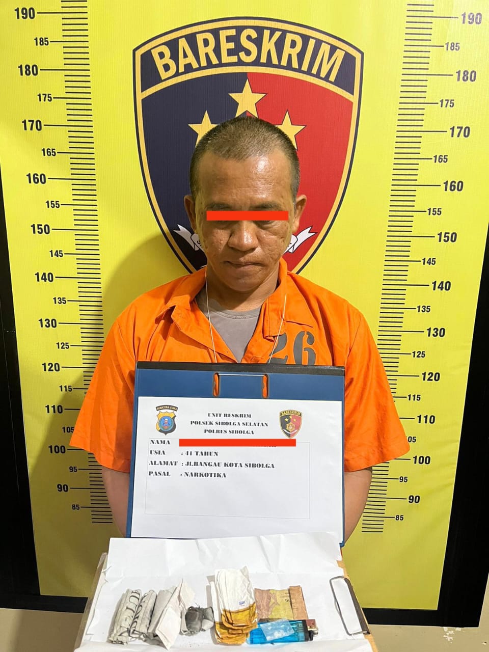 Tim Opsnal Reskrim Polsek Sibolga Selatan Tangkap Pemilik Narkotika Sabu dan Ganja