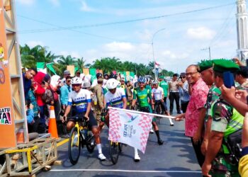 Di Bawah Pengamanan Polres Sergai,  Hari Terakhir Balap Sepeda Individual Road Race 120 KM PON XXI Berjalan Lancar dan Aman 