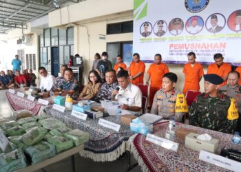 Komitmen Mendukung Pemberantasan Narkoba, Dansat Brimob Hadiri Pemusnahan 21,4 Kg Sabu di BNNP Sumut