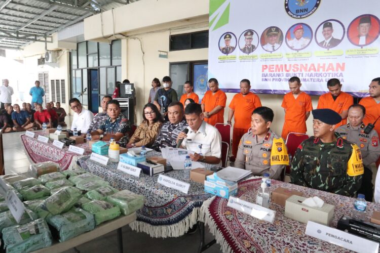 Komitmen Mendukung Pemberantasan Narkoba, Dansat Brimob Hadiri Pemusnahan 21,4 Kg Sabu di BNNP Sumut
