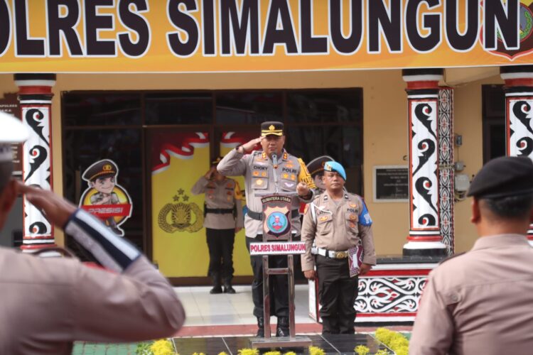 Kapolres Simalungun AKBP Choky Sentosa Meliala Pimpin Sertijab Pejabat Utama dan Kapolsek