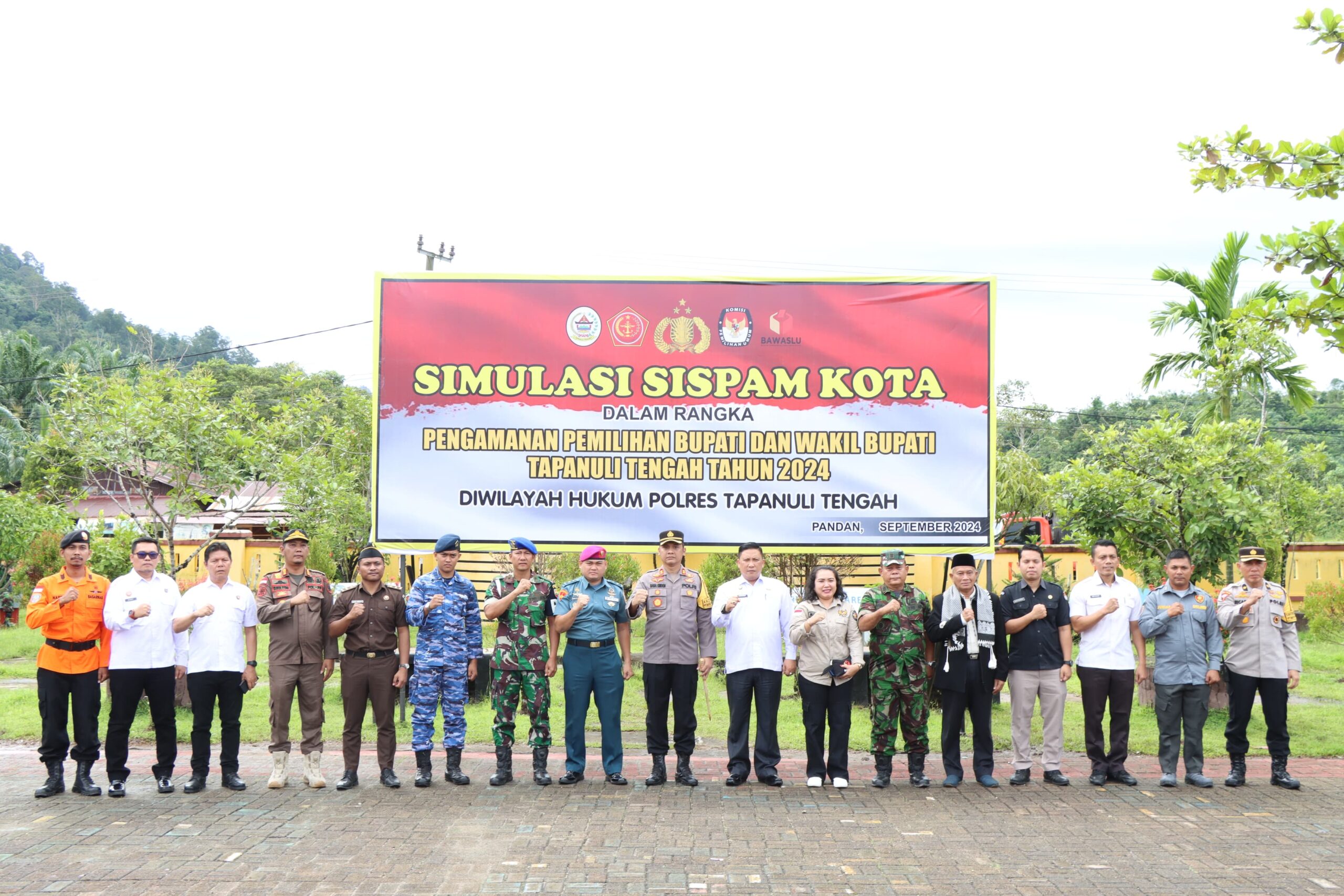 Polres Tapteng Gelar Sispam Kota Dalam Rangka Pilkada 2024