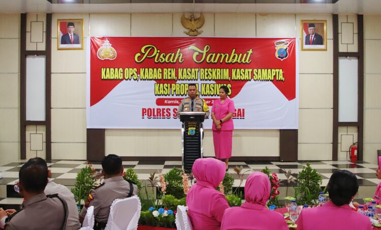 Kapolres Sergai Pimpin Upacara Sertijab 6 Pejabat Utama di Lingkungan Polres Sergai