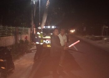 Polsek Tanah Jawa Patroli Skala Besar Cegah Gangguan Kamtibmas Jelang Pemilukada 2024