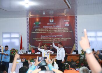 Pilkada Kabupaten Simalungun, Paslon Radiapoh Hasiholan Sinaga -Azi Pratama Pangaribuan Mendapat Nomor Urut 1