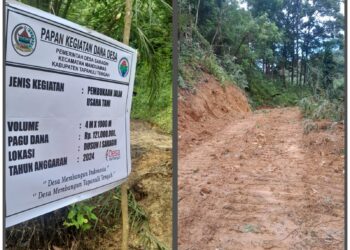 Warga Desa Saragih Sangat Antusias Pembukaan Jalan Usaha Tani Mulai Dikerjakan