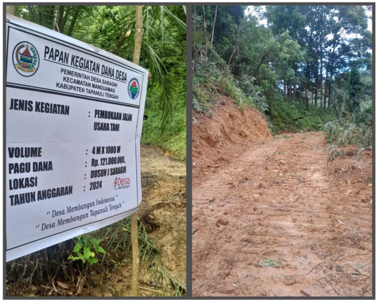 Warga Desa Saragih Sangat Antusias Pembukaan Jalan Usaha Tani Mulai Dikerjakan
