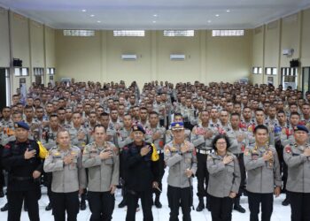 Dansat Brimob Polda Sumut Berikan Pengarahan kepada Siswa Diktuk BA Gel-II di SPN Hinai