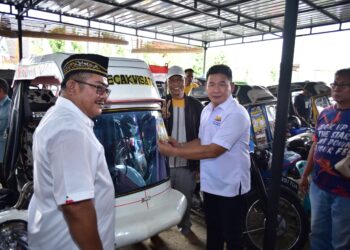 Abang Becak Nyatakan Dukungan Untuk Mangatas Silalahi