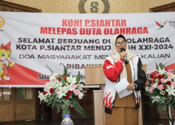 Wali Kota dr Susanti Memberangkatkan Para Atlet Duta Kota Pematangsiantar menuju PON XXI Tahun 2024 Aceh-Sumut