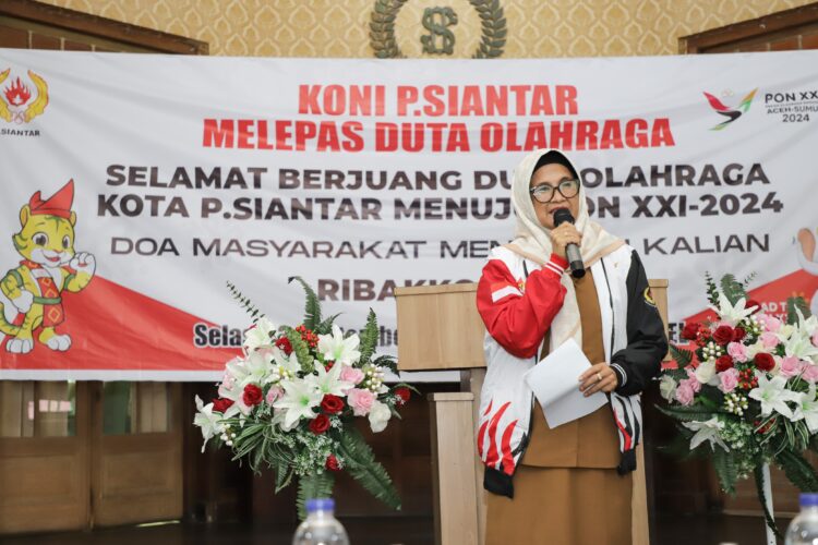 Wali Kota dr Susanti Memberangkatkan Para Atlet Duta Kota Pematangsiantar menuju PON XXI Tahun 2024 Aceh-Sumut