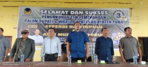 Kukuhkan Tim Pemenangan di Laguboti, Calon Bupati Toba Effendi Napitupulu Tegaskan Belum Pernah Ada Tim Pemenangan Sebelumnya